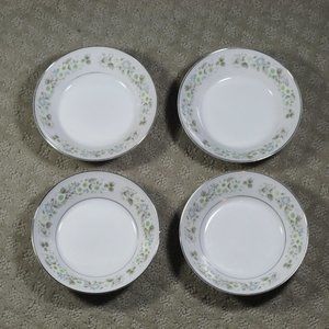 Set of 4 Vintage Imperial #745 China Wild Flower Small Fruit/ Dessert Bowls